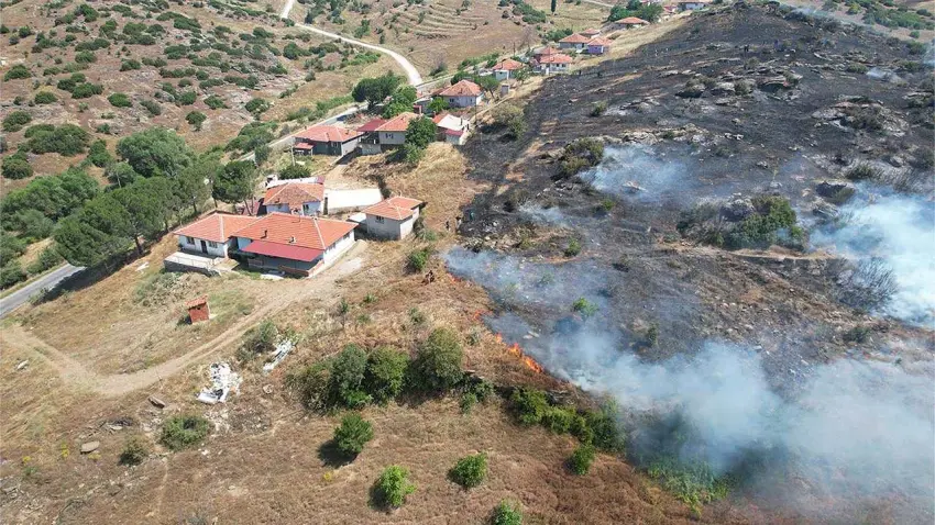 Manisa'da maki yangını: 30 dönüm alan kül oldu haberinin görseli