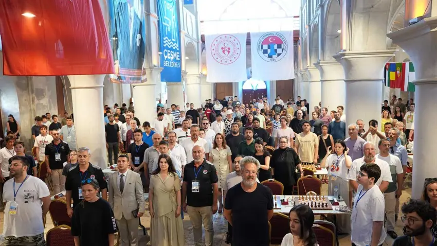 12. Çeşme Uluslararası Açık Satranç Turnuvası başladı haberinin görseli