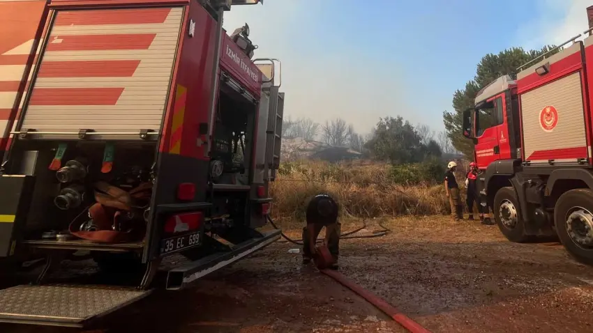 Çandarlı’daki orman yangını sabaha karşı kontrol altına alındı haberinin görseli
