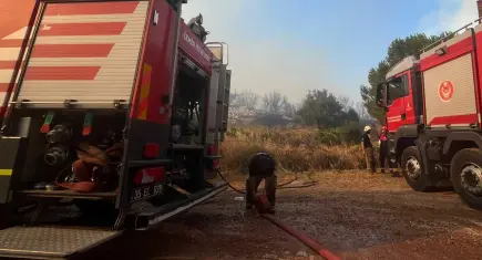 Çandarlı’daki orman yangını sabaha karşı kontrol altına alındı