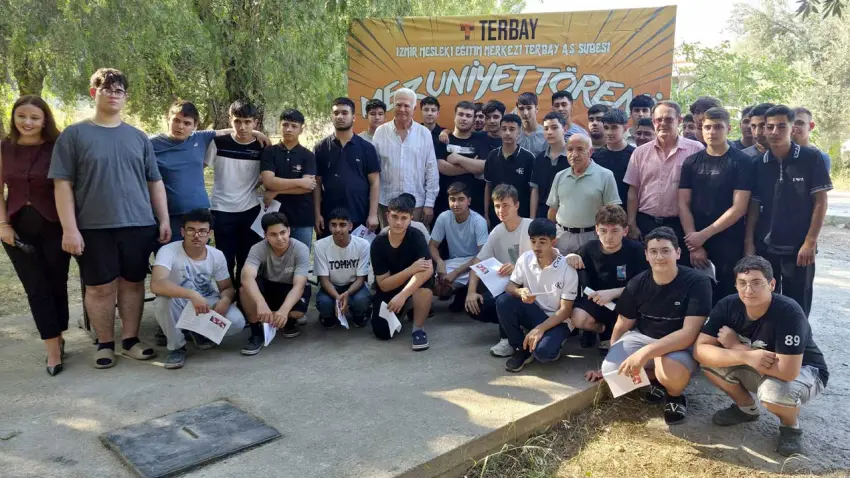 Terbay Çıraklık Okulu’nda karne ve sertifika töreni yapıldı haberinin görseli