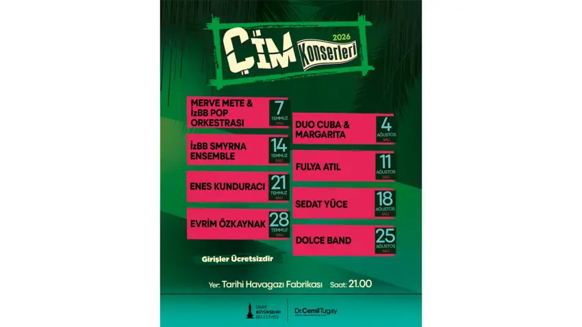 İzmir'de yazın keyfi Çim Konserleri ile katlanıyor haberinin görseli