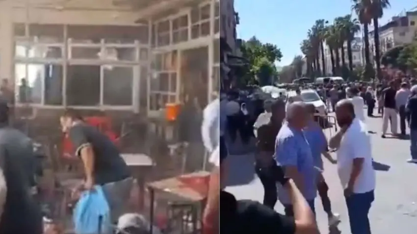 Suriye'nin başkenti Şam'da patlama haberinin görseli