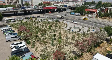 Atıl benzin istasyonu mikro orman oldu