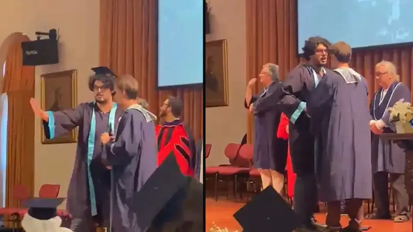 Boğaziçi’nde gergin anlar: Öğrenci fotoğraf çekilmek istemedi, akademisyen diplomayı vermedi haberinin görseli