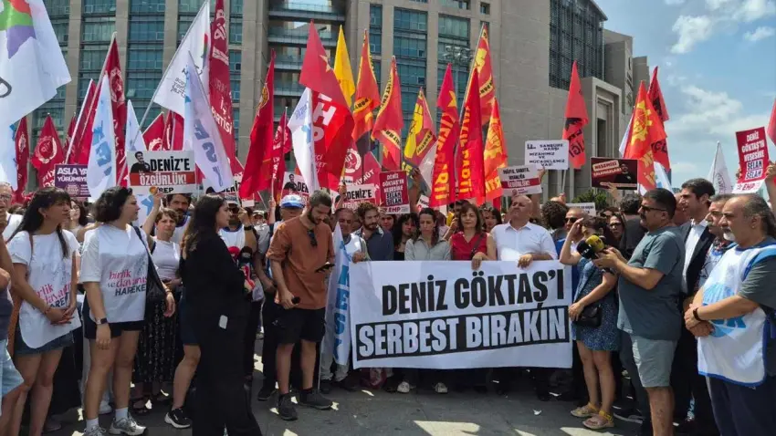 Kadın Cinayetlerini Durduracağız Platformu'ndan Deniz Göktaş'ın tutuklanmasına tepki haberinin görseli