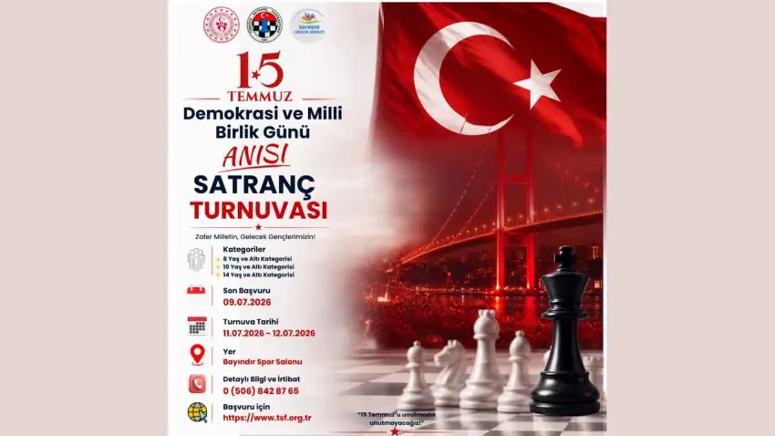 Bayındır’da 15 Temmuz Satranç Turnuvası düzenlenecek haberinin görseli
