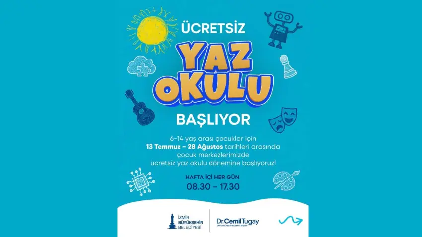 İzmir Büyükşehir’den Çocuklara Ücretsiz Yaz Okulu haberinin görseli