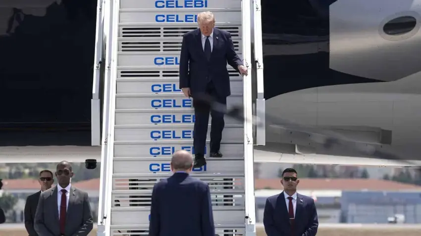 Trump'ın ziyaretinde dikkat çeken güvenlik detayı: Biyolojik atıklar ABD’ye geri gidecek haberinin görseli