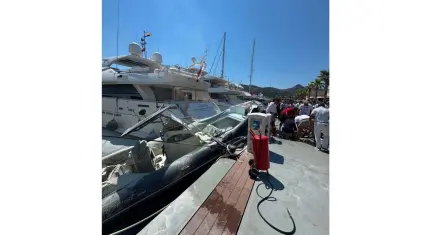 Bodrum'da marinada bakım yapılan bot patladı: 1 yaralı