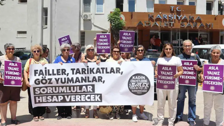 Kadınlar İzmir’den ses yükseltti: Davasının takipçisi olmaya devam edeceğiz haberinin görseli