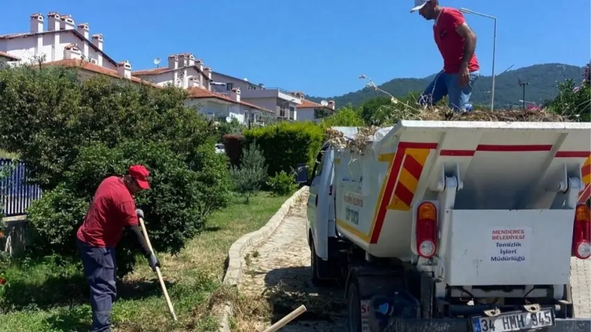 Menderes’te çöp toplama seferberliği sürüyor haberinin görseli
