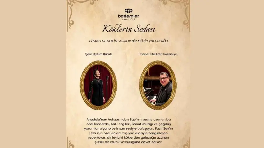 Köklerin Sedası, Bademler Sanat Köyü'nde sanatseverlerle buluşuyor haberinin görseli