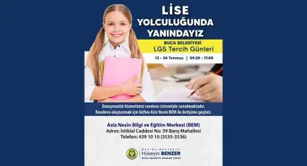 Buca Belediyesi'nden LGS tercih döneminde ücretsiz danışmanlık