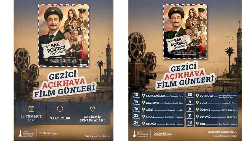 İzmir’de ‘Gezici Açıkhava Film Günleri’ başladı haberinin görseli