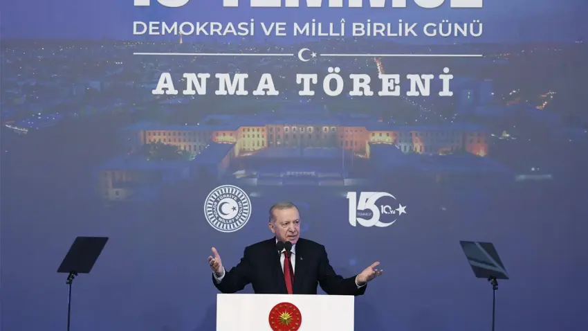 Cumhurbaşkanı Erdoğan'dan 15 Temmuz mesajı: Örgüt çözüldükçe, Türkiye'nin yürüyüşü daha da süratlenecek haberinin görseli