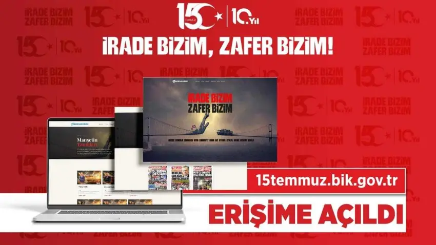 15 Temmuz'un dijital hafızası ‘15temmuz.bik.gov.tr’ erişime açıldı haberinin görseli