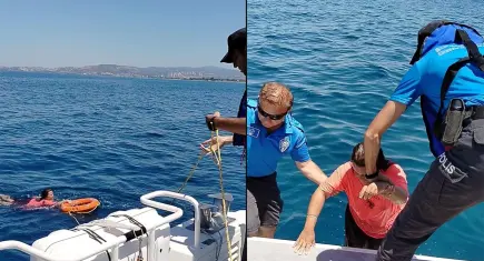 Kıyıdan uzaklaştığını fark etmedi: 2 mil uzakta ekipler tarafından kurtarıldı