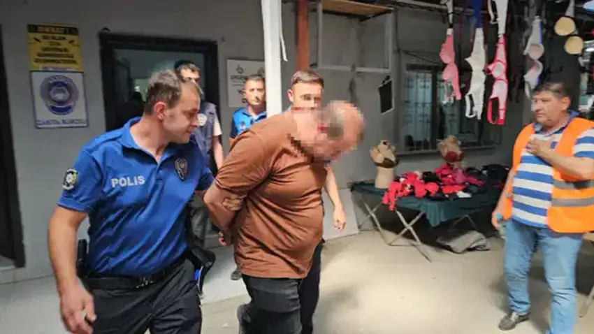 Pazarda kadınları gizlice görüntülediği iddia edilen şüpheli gözaltında