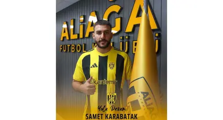 Aliağa FK, kaleci Samet Karabatak'la devam ediyor