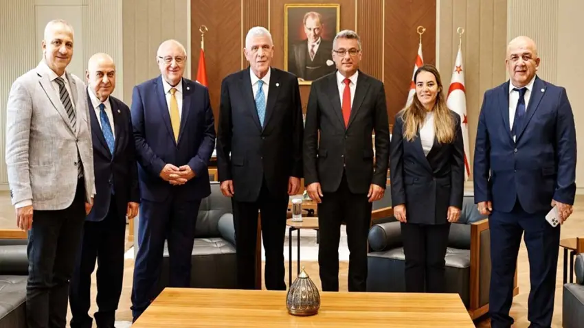 KKTC Cumhurbaşkanı Erhürman, Dervişoğlu'nu kabul etti haberinin görseli