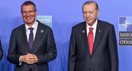 Cumhurbaşkanı Erdoğan, Letonya Cumhurbaşkanı Rinkevics ile görüştü
