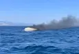 Didim açıklarında tekne yangını:2 kişi denizden kurtarıldı