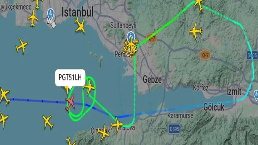 İstanbul’da fırtına alarmı: Uçaklar iniş yapamadı, havada tur attı! haberinin görseli