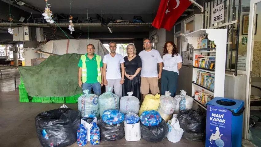 ‘Mavi Kapak’ kampanyasına muhtarlardan 550 kilogramlık destek haberinin görseli