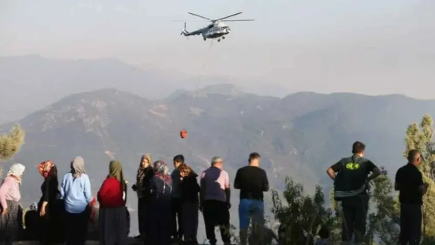 Bakan Yumaklı'dan orman yangını bölgelerine girilmemesi uyarısı haberinin görseli