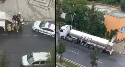 Gaz sızıntısı sandılar! Sultangazi'de tankerden çıkan buhar paniğe neden oldu