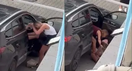 Kadıköy’de saç saça kavga: Otopark çıkışında kadınlar birbirine girdi!