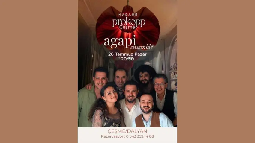Agapi Ensemble, 26 Temmuz’da Çeşme’de sahne alacak haberinin görseli