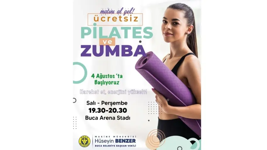 Buca Arena’da ücretsiz pilates ve zumba etkinlikleri başlıyor