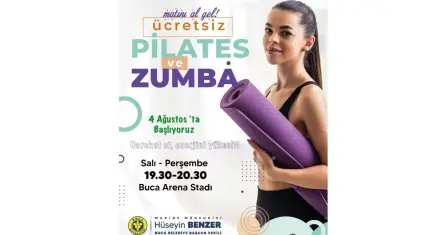 Buca Arena’da ücretsiz pilates ve zumba etkinlikleri başlıyor