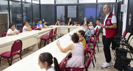 Konaklı çocuklar afetlere karşı bilinçleniyor