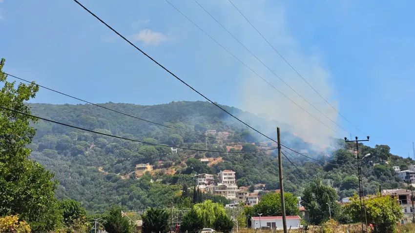 Balıkesir'de korkutan yangın! Ekipler alevlere müdahale ediyor haberinin görseli