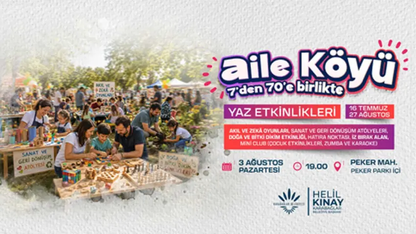 Karabağlar'da "Aile Köyü 7'den 70'e Birlikte" etkinliği Peker Mahallesi'nde haberinin görseli