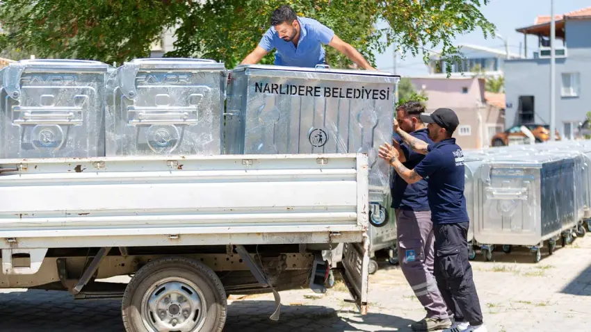 Narlıdere’de temizlik hizmetlerine güç katacak 200 yeni çöp konteyneri haberinin görseli