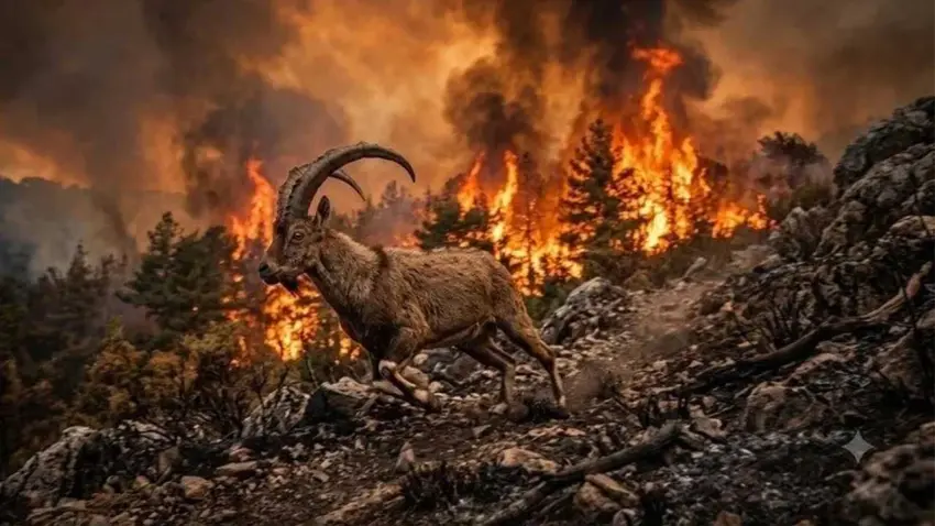 Yangından kurtulan yaban keçileri için av ihalesine tepki: İmza kampanyası başlatıldı haberinin görseli