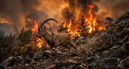 Yangından kurtulan yaban keçileri için av ihalesine tepki: İmza kampanyası başlatıldı