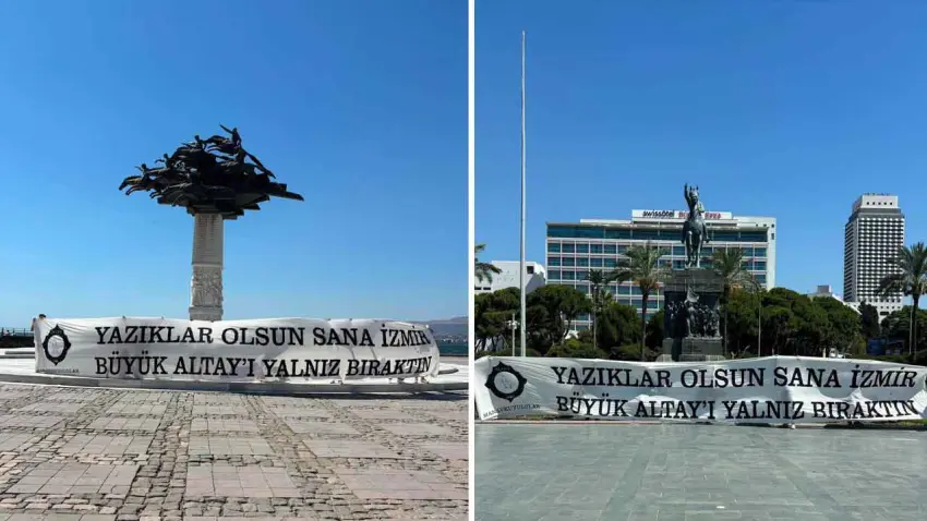 Altay'ın pankartı meydanlarda haberinin görseli
