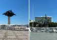 Altay'ın pankartı meydanlarda