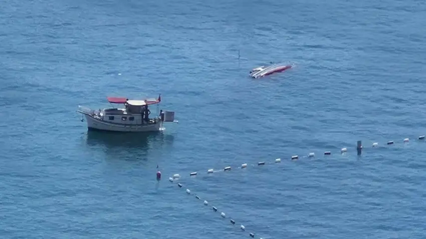 Bodrum'da 11 metrelik yelkenli tekne battı haberinin görseli