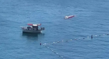 Bodrum'da 11 metrelik yelkenli tekne battı
