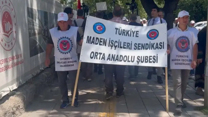 Maden işçileri Ankara’da yürüdü: Hakkımızı almadan gitmeyeceğiz haberinin görseli