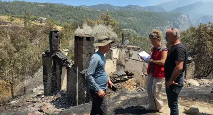 Muğla’da yangından etkilenen üreticiler için hasar tespit çalışmaları sürüyor