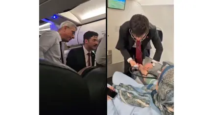 THY uçağında rahatsızlanan yolcuya Bakan Memişoğlu'ndan ilk müdahale