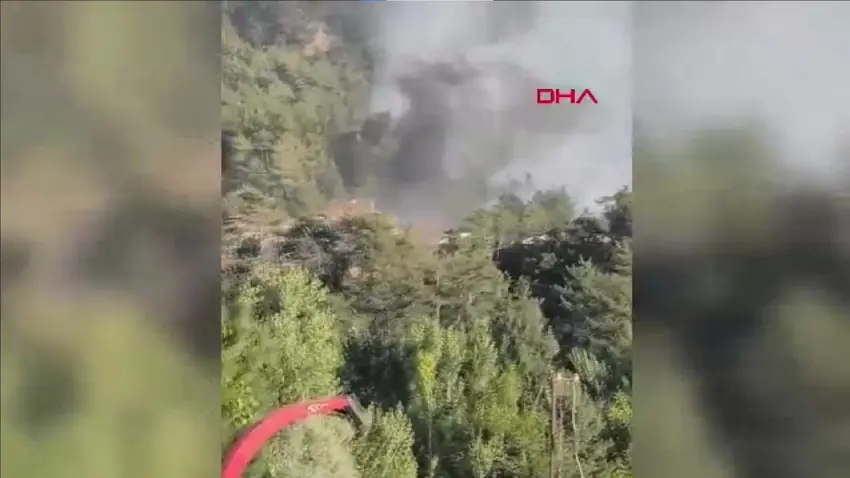 Bolu Göynük'te orman yangını! Ekiplerin müdahalesi sürüyor haberinin görseli