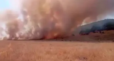 Tunceli’de korkutan yangın